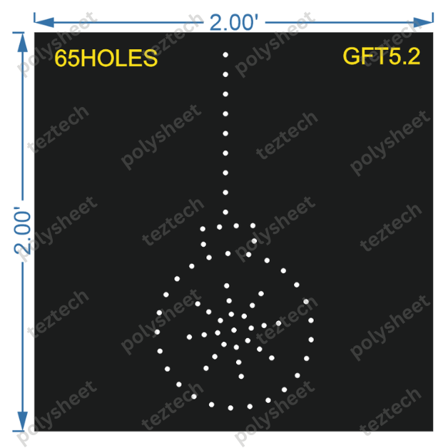 GFT5.2 GIFT 2X2 FEET 65 HOLES