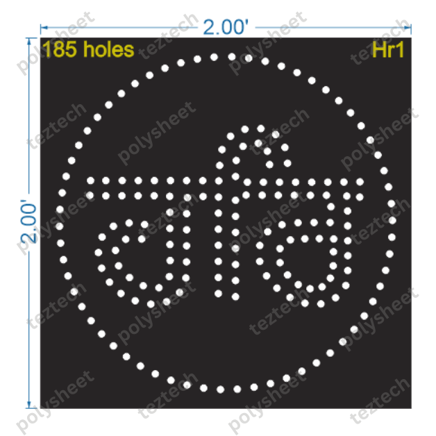 HR1 HAR  2X2FEET 185HOLES