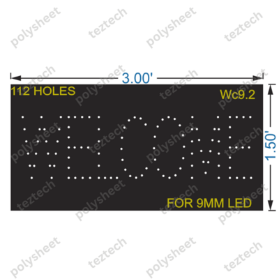 WC9.2 WELCOME 3X1.5 FEET 112 HOLES