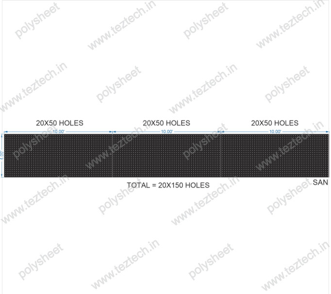 SCR204 4X30 FEET 20X150 HOLES SCREEN TOTAL HOLES=3000