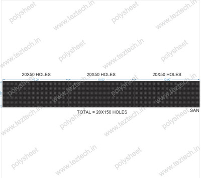 SCR204 4X30 FEET 20X150 HOLES SCREEN TOTAL HOLES=3000