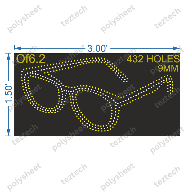 OF6.2 OPTICAL 1.5X3FEET 432 HOLES