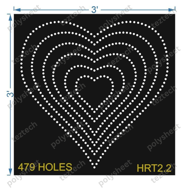 HRT2.2   HEART 3X3 FEET  480 HOLES