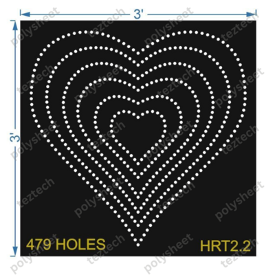 HRT2.2 HEART 3X3 FEET 480 HOLES