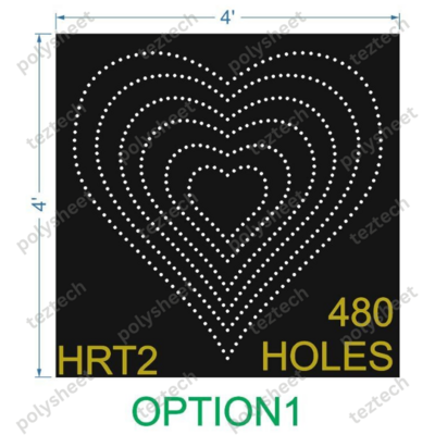 HRT2 HEART 4X4 FEET 480 HOLES