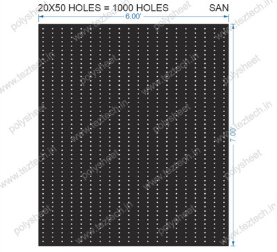 SCR242 6X7 FEET 20X50 HOLES SCREEN TOTAL HOLES=1000