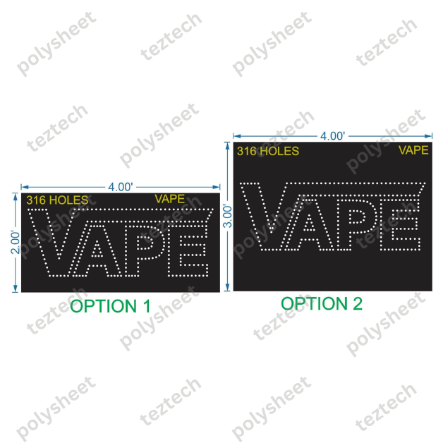 VAPE  VAPE  3X4 FEET  316 HOLES