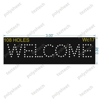 WC17 WELCOME 0.88X3 108 HOLES