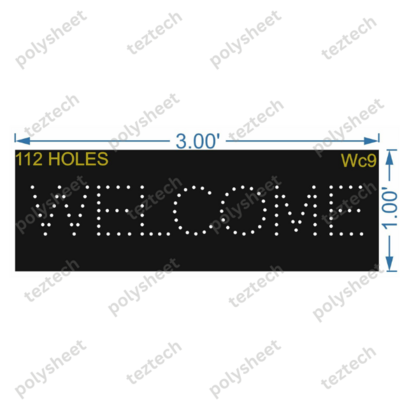 WC9 WELCOME 3X1 FEET 112 HOLES