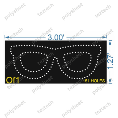 OF1 OPTICAL FRAM3 3X1.27 FEET 247 HOLES
