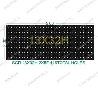 SCR129 2X5 FEET 13X32 HOLES SCREEN TOTAL HOLES=416