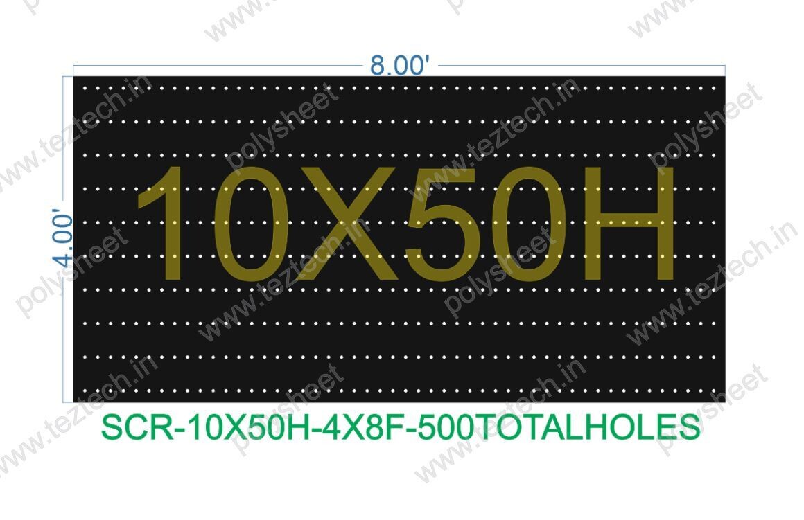 SCR179 4X8 FEET 10X50 HOLES SCREEN TOTAL HOLES=500