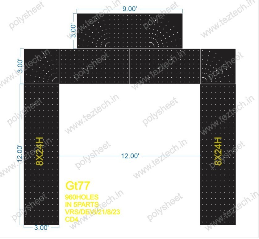 GT77  GATE  960HOLES
