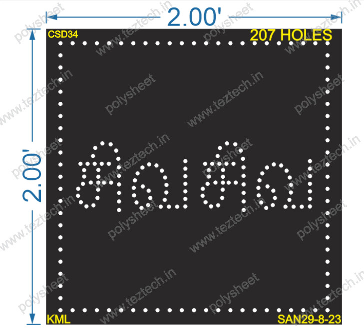 CSD34 SCREEN GATE 2x2 FEET 207 HOLES