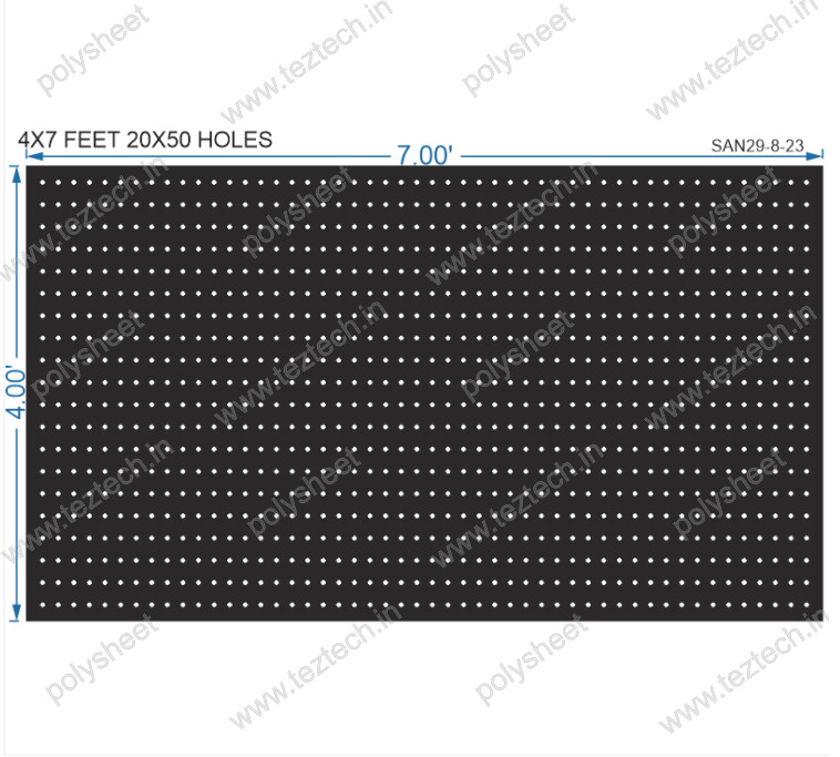 SCR203 4X7 FEET 20X50 HOLES SCREEN TOTAL HOLES=1000
