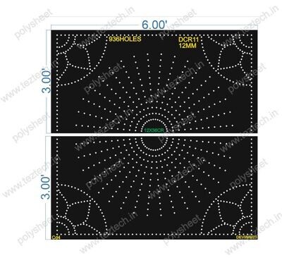 DCR11 DESIGNER CIRCLE 6X6FEET 936TOTAL HOLES (2 PARTS)