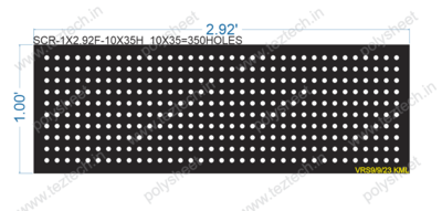 SCR117	1X2.92 FEET 10X35 HOLES SCREEN TOTAL HOLES=350