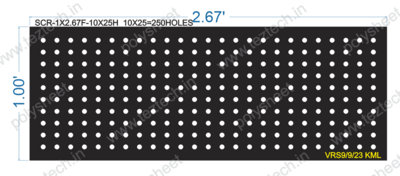 SCR141	1X2.67 FEET 10X25 HOLES SCREEN TOTAL HOLES=250