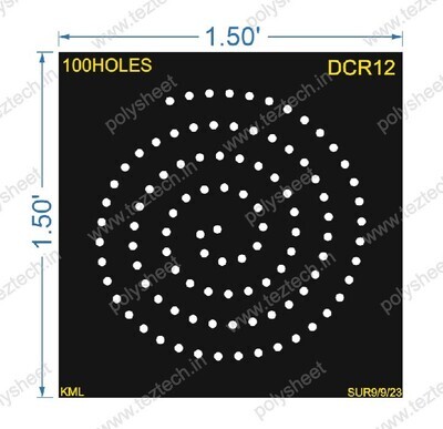 DCR12 SPIRAL CIRCLE 1.5X1.5 FEET 100 HOLES