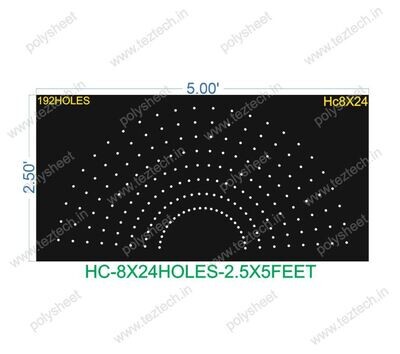 HCR16 2.5X5 FEET 8X24 HOLES HALF CIRCLE TOTAL HOLES=192 0