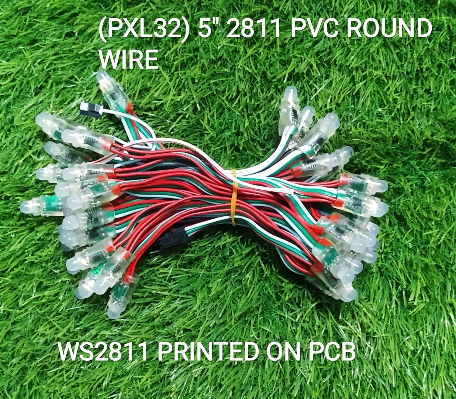 (PXL32) 5&quot; 2811 PVC ROUND WIRE (WS2811 PRINTED ON PCB)