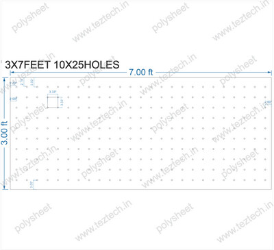 SCR408 	3X7 FEET 10X25 HOLES SCREEN TOTAL HOLES=250