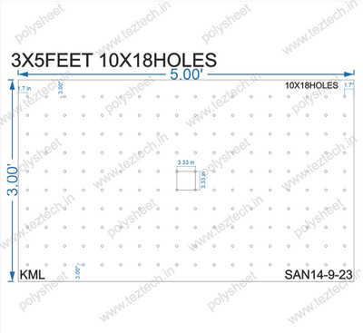 SCR409	 3X5 FEET 10X18 HOLES SCREEN TOTAL HOLES=180 1.7X3&quot; FRAMING