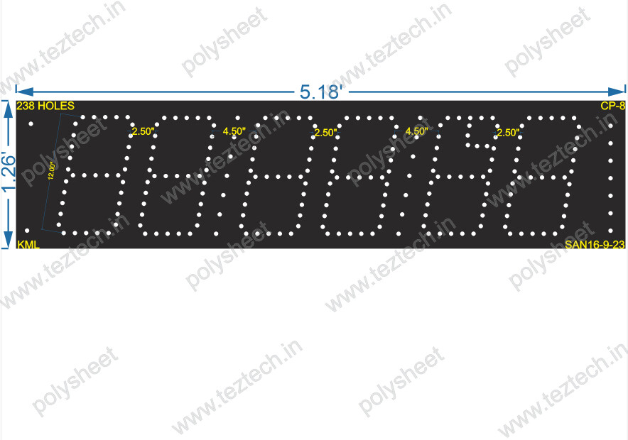 CP-8  CLOCK 238HOLES