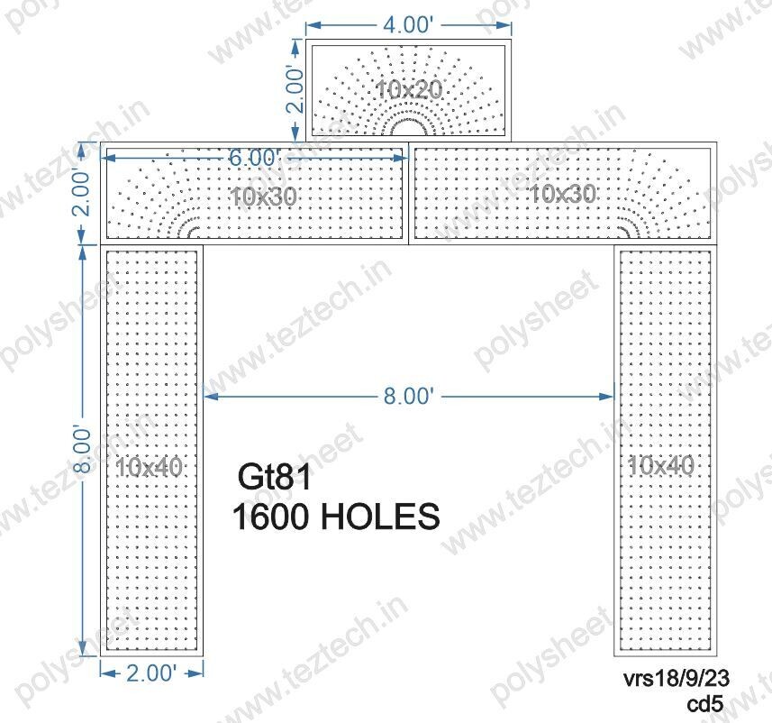 GT81 GATE TOTAL HOLES 1600 (5PARTS)