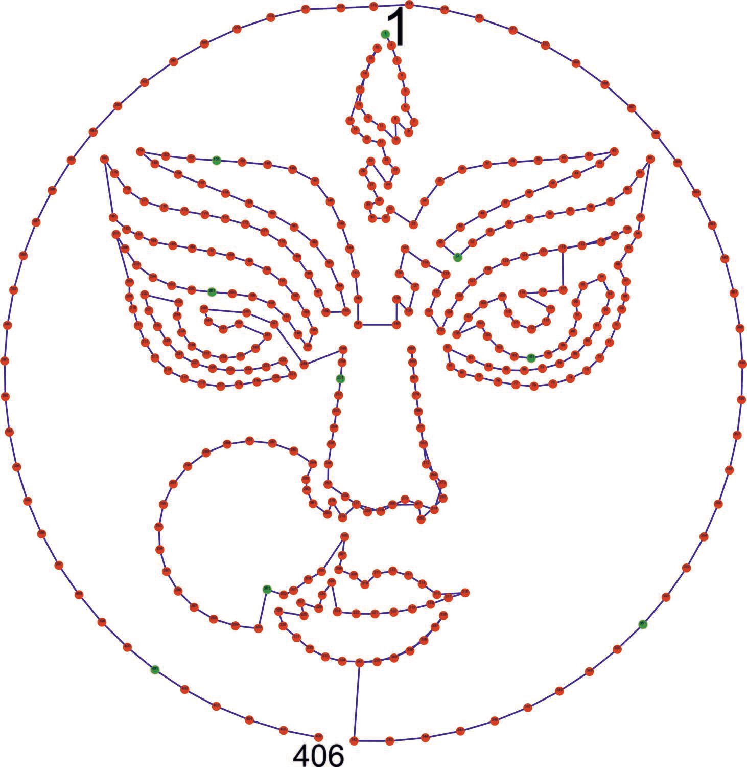 DM44 DURGA MATA  3X3 FEET 406HOLES