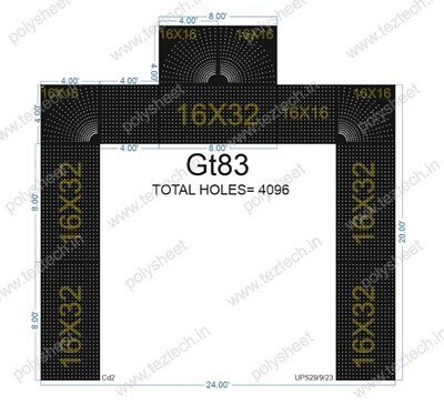 GT83 GATE 16X32 TOTAL HOLES 4096 (11PARTS)