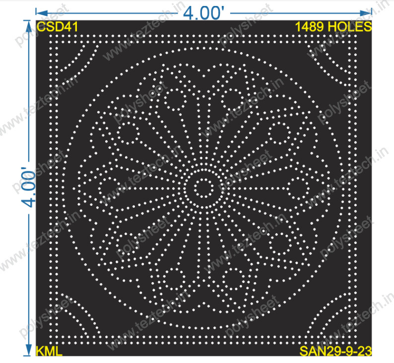 CSD41 ROUND DESIGN 4X4 FEET 1489 HOLES