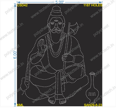 CSD42 CUSTOM DESIGN 6X5 FEET 1187 HOLES