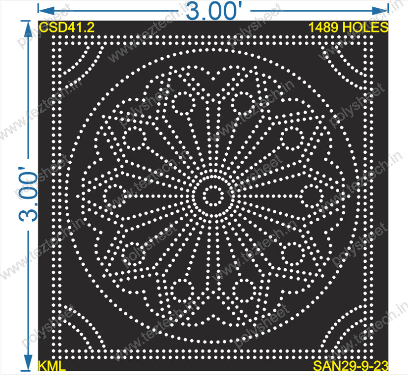 CSD41.2 ROUND DESIGN 3X3 FEET 1489 HOLES