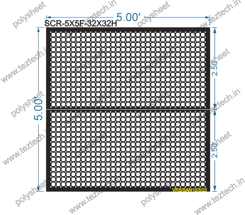 SCR275 5X5 FEET 32X32 HOLES SCREEN TOTAL HOLES=1024