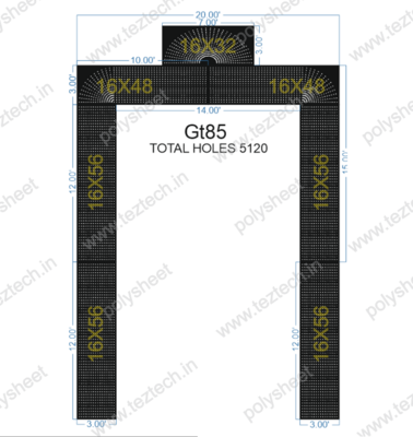 GT85 GATE 27x20 FEET TOTAL HOLES 5120 (7PARTS)