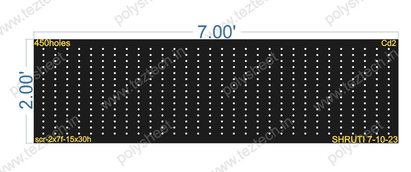 SCR391	2X7 FEET 15X30 HOLES SCREEN TOTAL HOLES=450