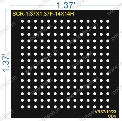 SCR216 1.37X1.37 FEET 14X14 HOLES SCREEN TOTAL HOLES=196