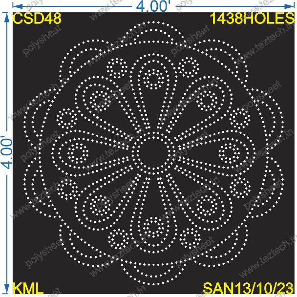 CSD48 CUSTOM DESIGN 4X4 FEET 1438 HOLES