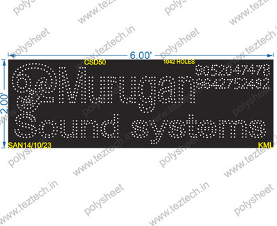 CSD50 CUSTOM DESIGN 2X6 FEET 1042HOLES