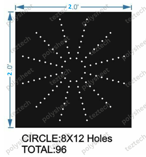 CRC63	2X2 FEET 8X12 HOLES CIRCLE POLYSHEET