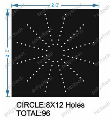 CRC63 2X2 FEET 8X12 HOLES CIRCLE POLYSHEET