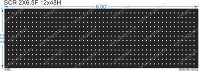 SCR365	 2X6.5 FEET 12X48 HOLES SCREEN TOTAL HOLES=576