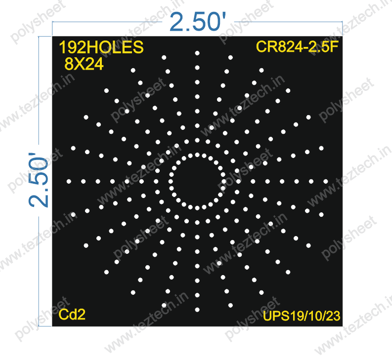 CRC95	2.5X2.5 FEET 8X24 HOLES CIRCLE POLYSHEET