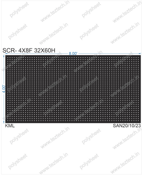 SCR225 4X8 FEET 32X60 HOLES SCREEN TOTAL HOLES=1920