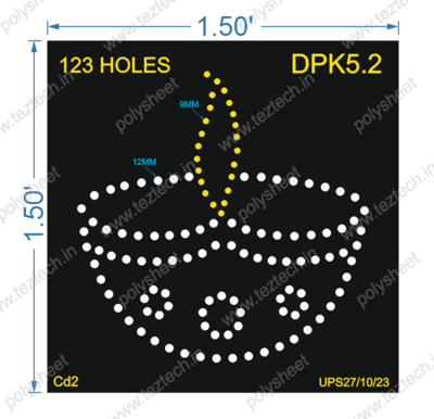 DPK5.2 DIPAK 1.5X1.5 FEET 123 HOLES
