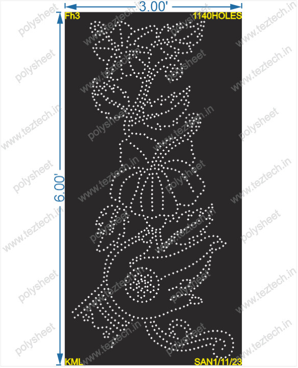 FH3	FLOWER WITH HAND 6X3 FEET 1140HOLES
