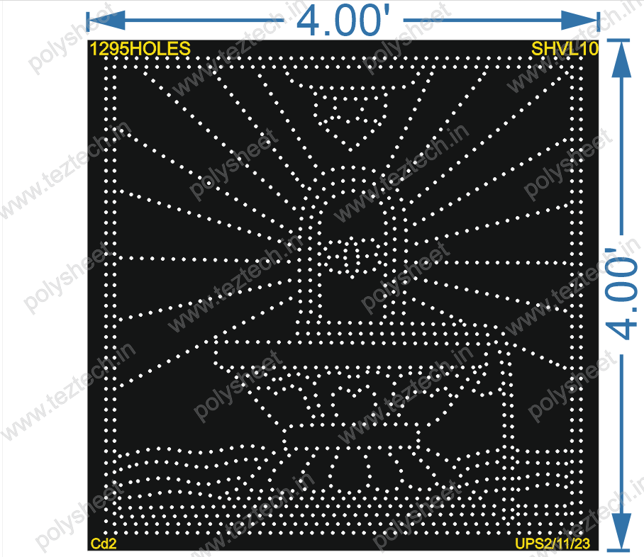 SHVL10 SHIVLING 4X4 FEET 1295 HOLES