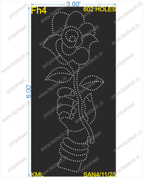 FH4	FLOWER WITH HAND 6X3 FEET 602HOLES