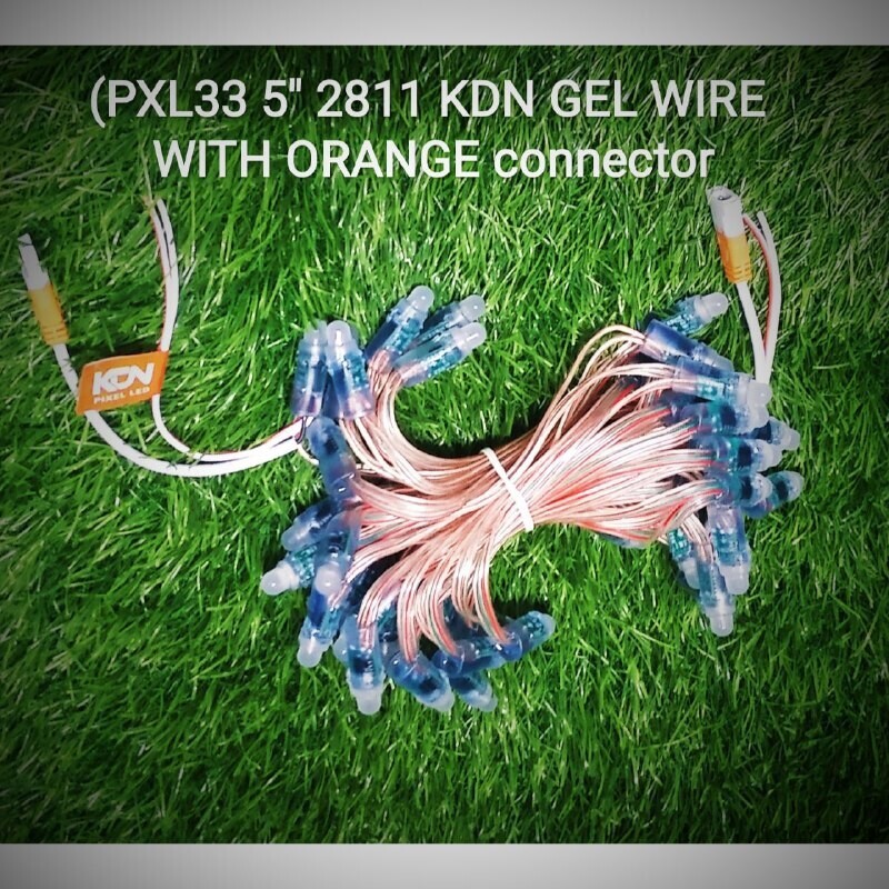 (PXL33) 5&quot;2811 KDN GEL WIRE WITH ORANGE CONNECTOR